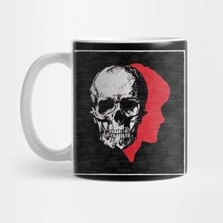 Will Graham Blood Red Profile with Gray Skull Superimposed Mug